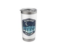 Saguaro Arizona Desert Cactus Night Sky Moon Stars Stainless Steel Insulated Tumbler