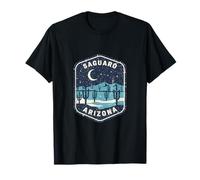 Saguaro Arizona Desert Cactus Night Sky Moon Stars T-Shirt