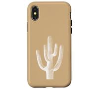 Saguaro Cactus Southwest Flora Nature - Beige/Tan Case for iPhone X/XS
