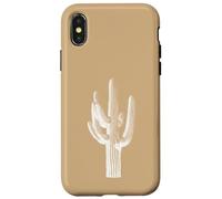 Saguaro Cactus Southwest Flora Nature - Beige/Tan Case for iPhone X/XS