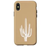 Saguaro Cactus Southwest Flora Nature - Beige/Tan Case for iPhone X/XS