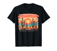 Saguaro Cactus Southwest Western Sunset Vintage Cacti Lover T-Shirt