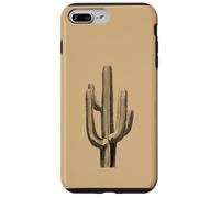 Saguaro Cactus Succulent Desert Silhouette - Beige/Tan Case for iPhone 7 Plus/8 Plus
