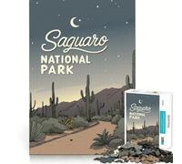 Saguaro National Park 1000 Piece Jigsaws for Adults Puzzle Strengthen Recall Stress Relief Quality Edge Bday Surprise (38x26cm)