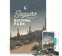 Saguaro National Park 1000 Pieces Jigsaw Puzzles for Teenagers Logic Train Toy Quiet Fun Smooth Cut Lovely Gift (38x52cm)