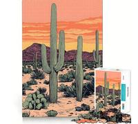 Saguaro National Park Arizona Best Art Jigsaw Puzzles for Adults1000 Pieces Improve Memory Relax Mind Sharp Edge Art Collection Piece (38x52cm)