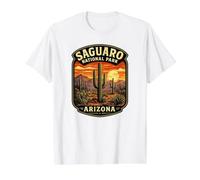 Saguaro National Park Arizona Value Graphic T-Shirt, Men, White, XL