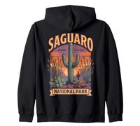 Saguaro National Park Arizona Vintage Desert Sunset Tortoise Zip Hoodie