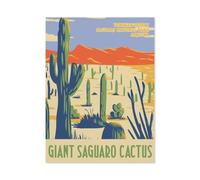 Saguaro National Park, Giant Saguaro Cactus, Arizona，Vintage Tin Signs Funny Metal Tin Sign Wall Art Garden House Plaque for Bathroom Kitchen Cafe (20x30cm）8x12 inch-BP58