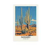 Saguaro National Park Poster Canvas Poster Wall Art Decor Print Picture Paintings for Living Room Bedroom Decoration 12x18inch(30x45cm)