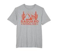 Saguaro National Park T-Shirt, Men's Big and Tall, Heather Grey, 5X Tall