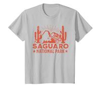 Saguaro National Park T-Shirt, Youth, Silver Grey, Large