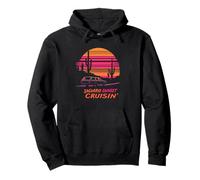 Saguaro Sunset Wagon Shirt Retro Desert Road Journey Arizona Pullover Hoodie