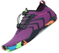 SAGUARO Water Shoes for Women Men Quick Drying Wet Beach Aqua Shoes for Swim Sea Surfing Diving Sailing Pool Purpureus 35 EU/2.5 UK