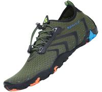 SAGUARO Water Shoes Mens Women Beach Swim Aqua Sea Wet Neoprene Shoes for Surf Sailing Kayak Pool Diving Green, Gr.46 EU/11 UK