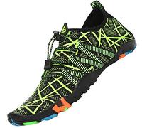 SAGUARO Water Shoes Mens Women Beach Swim Aqua Sea Wet Neoprene Shoes for Surf Sailing Kayak Pool Diving Bright Green, Gr.44 EU/9.5 UK