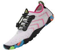 SAGUARO Water Shoes Mens Women Beach Swim Aqua Sea Wet Neoprene Shoes for Surf Sailing Kayak Pool Diving Light Pink, Gr.35 EU/2.5 UK