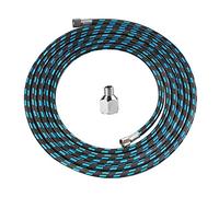 SAGUD Airbrush Hose 10 Foot 3 m Nylon Braided Air Hose with G1/8" Size On Both End and Adapter G1/8" Male to G1/4" Female for Most Airbrush Kit
