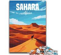 Sahara Africa Desert Jigsaw Puzzles for Adults 1000 Piece,Help The Brain Exercise Addictive Toys to Cultivate Patience Suitable for Couples (38x26cm)
