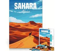Sahara Africa Desert Teenagers 1000 Piece Jigsaw Puzzle Logic Boost Toy Indoor Fun Premium Edge Memorable Gift (38x52cm)