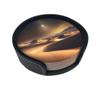 Sahara Desert 6-piece coaster set with stand, for home décor, suitable for all kinds of cups and coffee mugs.