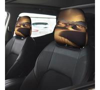 Sahara Desert Car Seat Headrest Cover 2 PCS, Soft Stretchable Fabric Car Head Rest Protector Dustproof Removable Car Headrest Covers Universal Vehicle Accessories