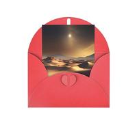 Sahara Desert Greeting Card, 4x6 Inches, Heart-Shaped Envelope Packaging, #Suitable For All Occasions.