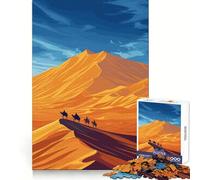 Sahara Desert Landscape Hard Jigsaw Puzzle for Adults 1000 Pieces Fine Logic Toy Calm Fun Neat Edge Thoughtful Gift (50x75cm)