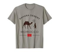 Sahara Desert Morocco Camel Bedouin Moroccan Flag Souvenir T-Shirt