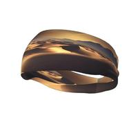 Sahara Desert Printed Sweat-Wicking Sports Headband for Men and Women, Perfect for Running, Basketball, Yoga, and Hiking.