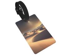 Sahara Desert PVC Luggage Tag for Suitcases, Durable Travel ID Label with Name Card Removable Strap for Bags, 1 Pack