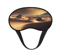 Sahara Desert Sleep Mask for Side Sleepers: Blackout Eye Masks for Sleeping - Soft Breathable Soft Eye Shade Cover for Travel - Adjustable Night Blindfold for Men Women Gifts