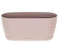 Sahara Indoor Plant Pots - Modern Round Plastic Flower Pots with Drainage Hole & Saucer - 7 Sizes, 8 Colours for Succulents, Herbs, Flowers & Houseplants (31 cm, Taupe)