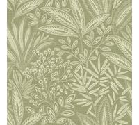 CROWN Sahara Leaf Fern Green Wallpaper M1780