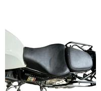 Sahara Seats Motorcycle Touring Seat, Compatible with Himalayan 411, Black Leather, Single Rider Front Seat