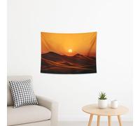 Sahara Sunset Orange Tapestry, Desert Dunes Wall Hanging for Bohemian Home Decor, Vibrant Aesthetic for Living Room, Bedroom, and Dorm 40x30 Inch
