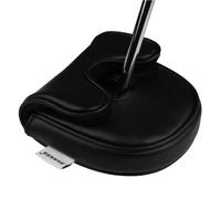 Sahara Synthetic Leather Zero Torque Universal Mallet Putter Headcover, Center Shafted, Suitable for Right or Left Hand, Golf Club Cover, Black
