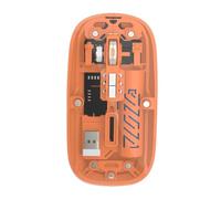 Sahara - Wireless Mouse | Transparent Shell | Rechargable Battery | USB & Type C Adapter | Glacier Series (Orange)