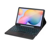 SaharaCase Protection Bluetooth Keyboard Case with Mouse Pad for Samsung Galaxy Tab S6 Lite (2020/2024) [Shockproof Bumper] Heavy Duty Rugged Protection Antislip Integrated Kickstand - Black