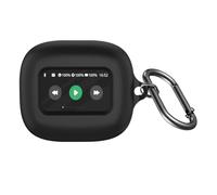 SaharaCase Venture Series Silicone Case for JBL Live Beam 3 Earbuds - Ergonomic Closed Design, Triple Silicone Material Composition, Carabiner Clip - Scorpion Black