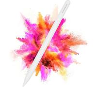 SaharaCase - White Stylus Pen with Magnetic Adhesion and Extra Nib Covers (Compatible with Android, iOS, Tablets and Phones)