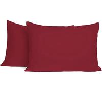 SAHARBEDDINGS Travel Pillowcase 12x16 500 Thread Count Pack of 2 Toddler Baby Pillowcases Cover with Zipper 100% Egyptian Cotton (Burgundy, Toddler Travel 14x20 Zipper Closer)