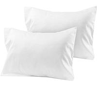 saharbeddings Travel Pillowcase 12x16 Super Soft 500 Thread Count Pack of 2 Small Protector Toddler Baby Pillowcases Cover Zipper 100% Egyptian Cotton 11x14, 11x15or 12x18 White
