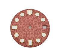 Saharuse 1pc 28.55mm Dial Suitable for NH35 Movement and Men's Watch Replacement Accessorie(57 Orange)