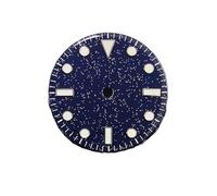 Saharuse 1pc 28.5mm Dial Sparkling Star Starry Sky Blue Luminous Suitable for NH35 NH36 Automatic Movement(NO Logo 2)