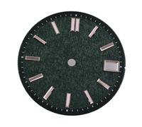 Saharuse 1pc 28.5MM NO Luminous Pink/White/Green/Black/Light Blue Sterile Watch Dial Fit for NH35 NH36 Automatic Movement Parts(E Light Blue)