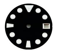 Saharuse 1pc 28.6mm Watch Dial Sterile with Calendar Window Fit for NH35 3/3.8 O'Clock Crown Movement Accessories(Style 2)
