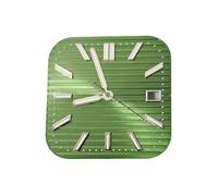 Saharuse 1pc 29.5mm Square Watch Dial and Hands Silver Rose Gold Stud Modified Part for NH35 NH36 Movement Black White Blue(Tiffany Blue Gold)