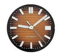 Saharuse 1pc 29.7mm Mechanical Watch Dial Fit for NH35 NH36 Movement C3 Green Luminous Parts Accessories Blue White Black Brown Faces(3)