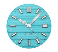 Saharuse 1pc 29.7mm Mechanical Watch Dial Fit for NH35 NH36 Movement C3 Green Luminous Parts Accessories Blue White Black Brown Faces(7)